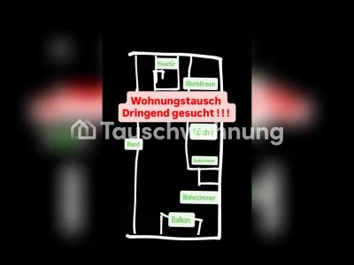 Tauschwohnung: 1-Zimmer-Wohnung mit Balkon und Küche in Top-Lage !Tausch gesu
