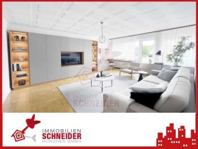 IMMOBILIEN SCHNEIDER -  Moosach - sonnige 3 Zimmer Wohnung mit EBK, Parkett und 2 Dachterrassen