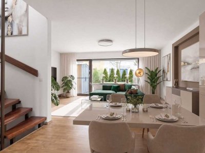 Helles Reihenmittelhaus mit Garten & Garage in begehrter, zentrumsnaher Lage von Schwabach!