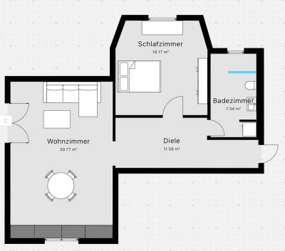 Erstbezug nach Sanierung mit EBK & Garten: exklusive 2-Zimmer-Wohnung in Hofheim