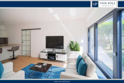 Modernisierte Single-Apartment mit Einbauküche und  Gartennutzung