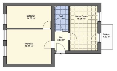 Stilvoller Altbau in Potsdam-Babelsberg: 2-Zimmer mit Wohnküche & Balkon