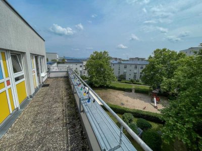 Klimatisiertes Penthouse mit großen Terrassen und Blick auf den Odenwald