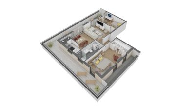 Attraktive 3,5 Zimmer-Wohnung im DG mit Dachterrasse und Aufzug