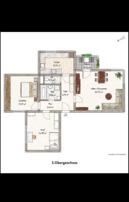 Erstbezug nach Sanierung: 3-Zi.-Wohnung im 3. OG mit Balkon in Straubenhardt