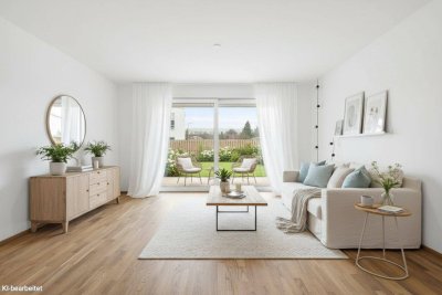 PROVISIONSFREI! Sofort vermietbare 3-Zimmer-Gartenwohnung mit sonniger Terrasse | Erstbezug | Perfekt für Anleger