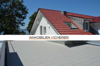 Einmalig - moderne Dachwohnung mit großer Dachterrasse & Seeblick - Hafennähe