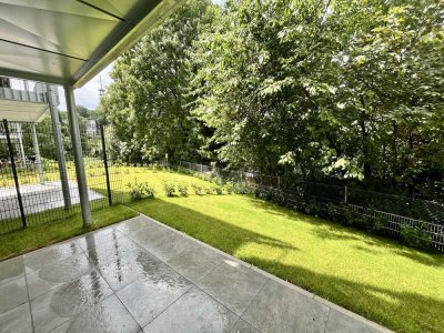 Exklusive Neubauwohnung mit eigenem Garten u. KFZ Stellplatz
