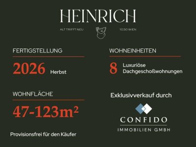 HEINRICH - ALT TRIFFT NEU - KLEISTGASSE 29 - 1030 WIEN - Dachgeschoßwohnungen