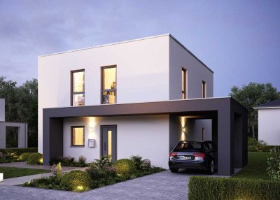 ! Exklusives Flachdachhaus: klar, elegant, einzigartig ! Inkl. top Grundstück ! Bauen Sie mit massa