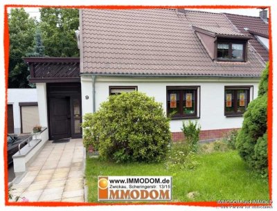 Idyllisch gelegene Doppelhaushälfte mit Wintergarten, Einbauküche und Garage zu verkaufen!