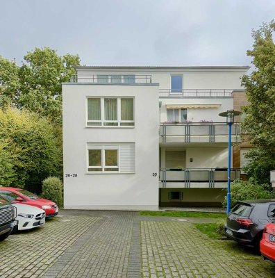 Helle und moderne teilmöblierte 2-Zimmerwohnung m. großem Balkon in Meerbusch-Büderich.