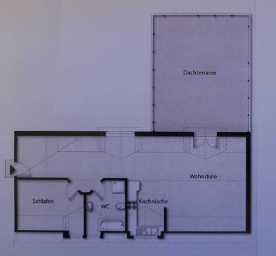 Freundliche 2-Zimmer-Wohnung mit EBK, großer Dachterasse und TG-Stellplatz im Herzen Lemgos