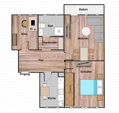 Ergeschosswohnung im Zentrum von Belm