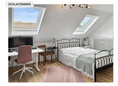 Helle 2-Zimmer Dachgeschosswohnung in Kerpen-Buir mit Balkon, ausgebautem Dachboden und Klimaanlage