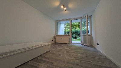 Möbliert, saniert, 5 Minuten zur MHH: Geschmackvolle 1-Zimmer-EG-Wohnung mit Terasse
