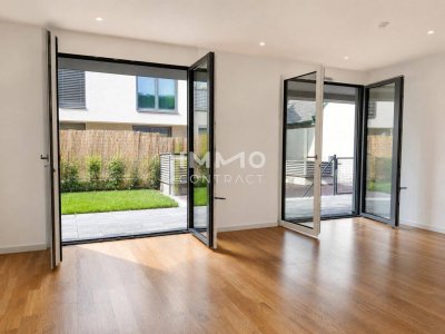 U1-Nähe trifft Gartenlounge: stilvolle 2-Zimmer-Wohnung mit Terrasse und privatem Eigengarten
