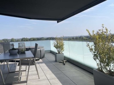 Luxuriöse 5-Zimmer Maisonetten-Wohnung im Neubau mit Aufzug, Tiefgarage, Dachterrasse uvm. zu verk.