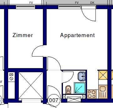 *attraktive 1,5-Zimmer-Wohnung mit Balkon*