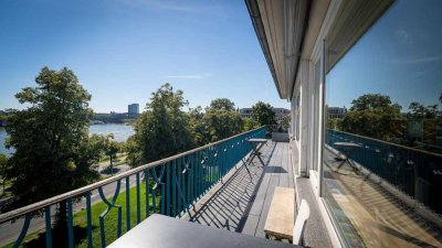 "Sein am Rhein" - Exklusives Penthouse mit 3 Balkonen in direkter Rheinlage