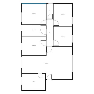Erdgeschoss: 5-Zimmer-Wohnung (frisch saniert)