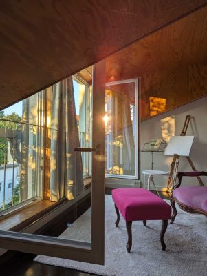 Außergewöhnliches Penthouse in der Heidelberger Weststadt – Dachterrasse, Kamin, voll möbliert