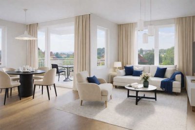 Senioren-Wohnung im Dachgeschoss - Süd-West-Loggia