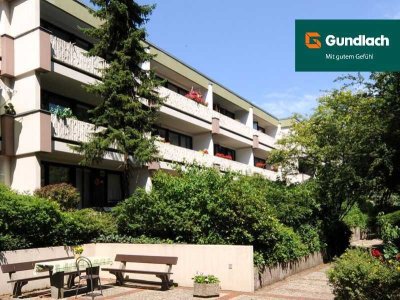 RODERBRUCH | Helle 1-Zimmer-Seniorenwohnung im EG mit Duschbad und Balkon