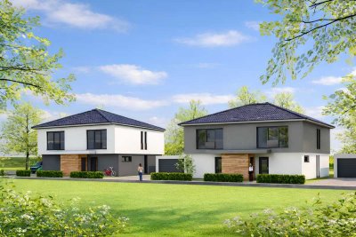 KfW40 Doppelhaus mit Wärmepumpe und Photovoltaik in Reichenhain