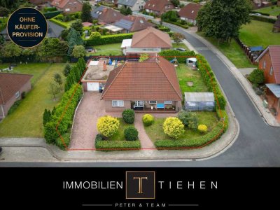 Flach gebaut, groß "gedacht" – Bungalow mit Garage und Ausbaupotential im Dachgeschoss in Esterwegen