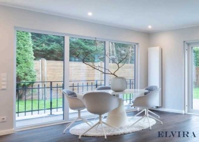 ELVIRA - Grünwald,
luxuriöses Eckhaus mit großer Sonnenterrasse 
und Südgarten