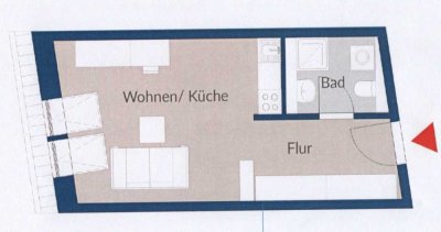 Exklusive 1-Raum-Wohnung in Augsburg