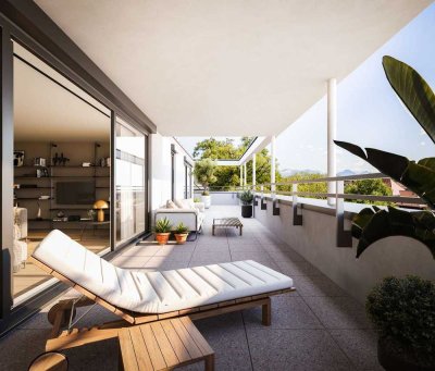 Exklusives Penthouse mit zwei Dachterrassen und Bergblick