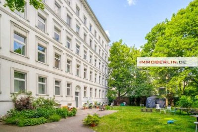 IMMOBERLIN.DE - Sympathische Altbauwohnung mit großer Westterrasse & kleinem Garten in ruhiger Garte