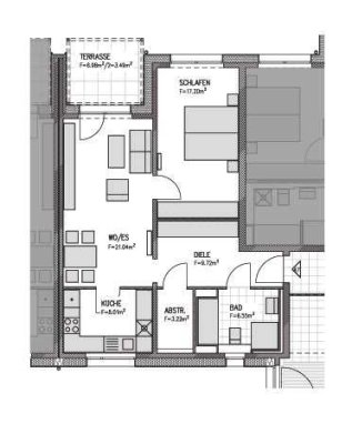 Großzügige 2-Zimmer-Wohnung mit Garten in Düsseldorf-Mörsenbroich