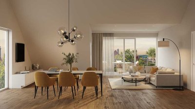 Neubau: Vier-Zimmer-Dachgeschosswohnung mit sonnigem Süd-West-Balkon im beliebten Ravensburger Süden