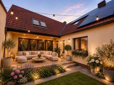 Gemütliche Doppelhaushälfte mit Sonnenterrasse, Garten und Carport