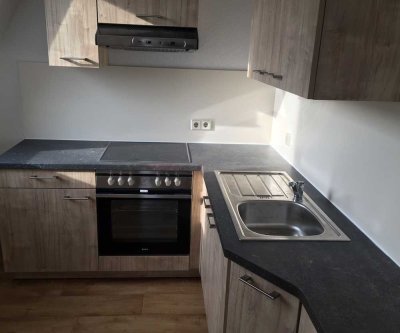 1 Raum Wohnung mit EBK im DG - Bad mit Wanne - Ausblick in das Vogtland