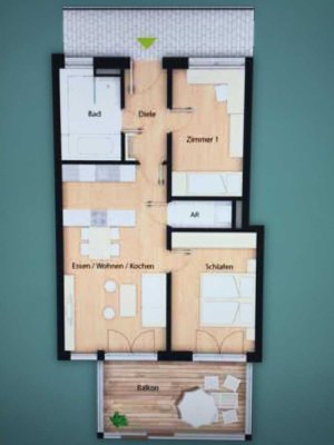 Luxuriöse Neuwertige 3-Zimmer-Wohnung im 2. OG mit Aufzug am Waldrand in Zirndorf