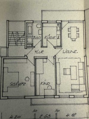 Attraktive 3-Zimmer-Wohnung mit Balkon, Garage, Kellerraum und Gartennutzung in Katlstadt-Gambach
