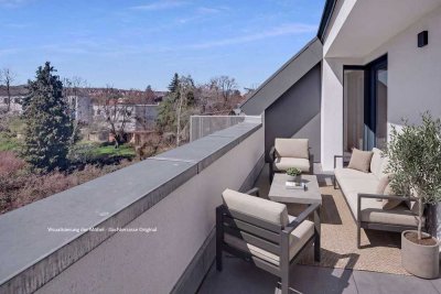 2-Raum-Wohnung mit Süd-West-Terrasse, Sonne pur, Carport, Neubau