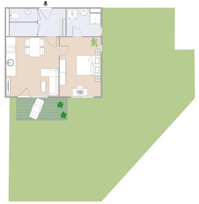 Moderne Neubauwohnung mit Garten und Förderung