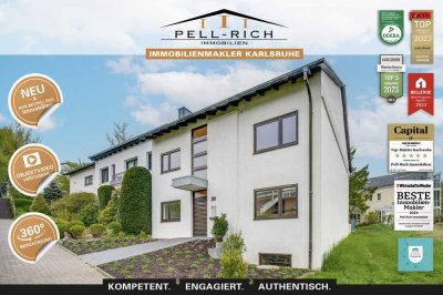 WOHLFÜHLATMOSPHÄRE: Großzügige 3-Zimmer-Wohnung mit Terrasse, Garten und Kamin im KA-Durlach