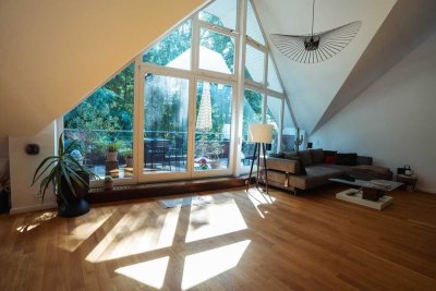 Hochwertige 4-Zimmer-Penthousewohnung mit offener Galerie und Blick ins Grüne
