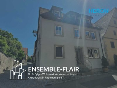 ENSEMBLE-FLAIR – Großzügiges Wohnen & Vermieten im jungen Altstadthaus in Rothenburg o.d.T.