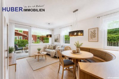 WOHNEN STATT ARBEITEN | NEUWERTIGE GARTENWOHNUNG IN GRAMASTETTEN MIT TERRASSE | 2 TG-PLÄTZEN &amp; KOMPLETTER EINRICHTUNG