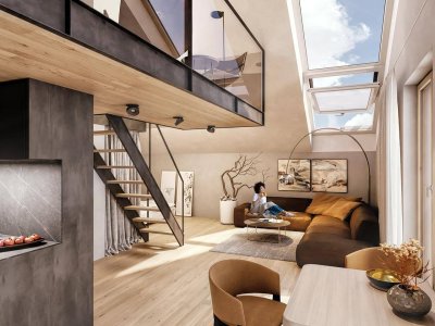 Zentrum Landeck | DG-Maisonette mit Galerie inkl. Dachterrasse mit Schlossblick | 63,78 m² | Jöchlerhaus (TOP 17)