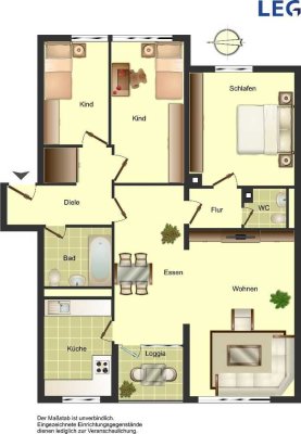 Demnächst frei! 3-Zimmer-Wohnung in Ratingen West