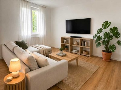 Möblierte 1-Zimmer-Wohnung mit Balkon – komplett saniert, alles inklusive