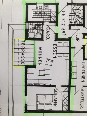 Gepflegte Wohnung mit zwei Zimmern sowie Balkon und EBK in Dornhan-Leinstetten